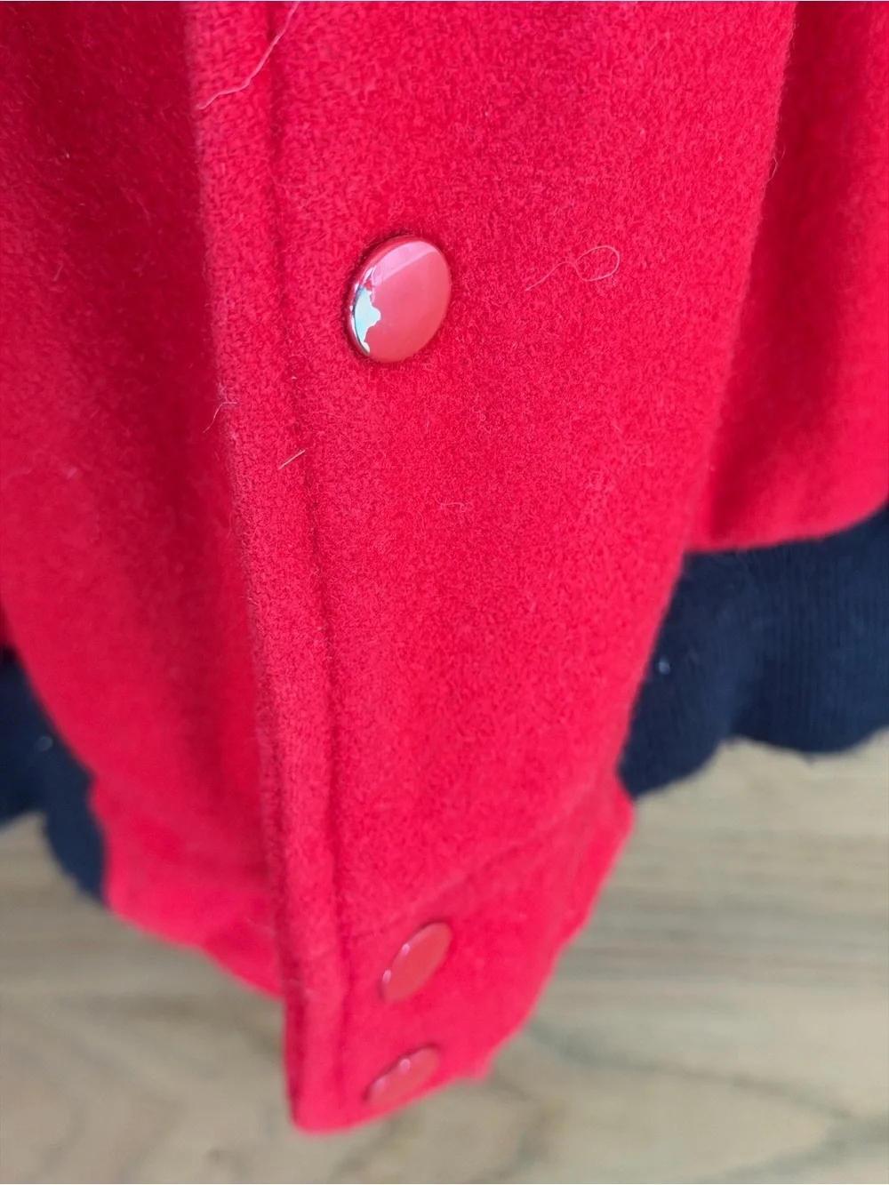 Ferrari Red Wool Bomber Jacket with Yellow Shield Patch Large - Picture 4 of 11